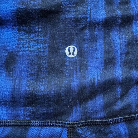 Lululemon Wunder Under Pant Nightsky Harbor Blue Black Full-On Luon Roll Down 6 - Picture 7 of 10